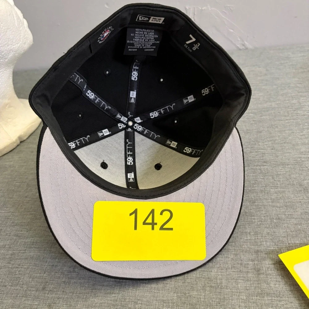 New Era Hat Mens 7‎ 3/8 Black 59FIFTY New York Yankees Fitted MLB Cap